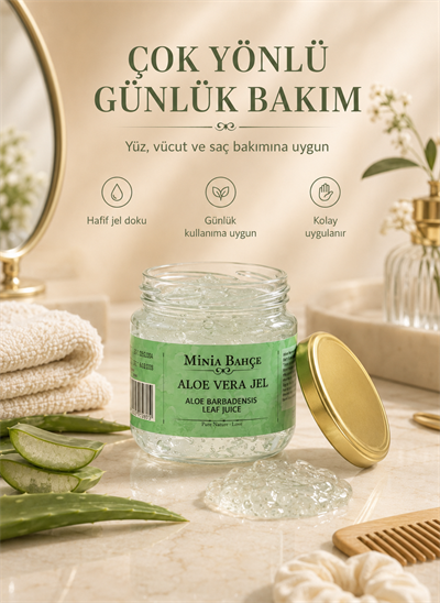 Aloe Vera Jel – 75 g | Yüz, Vücut, Saç ve Saç Derisi İçin Günlük Bakım