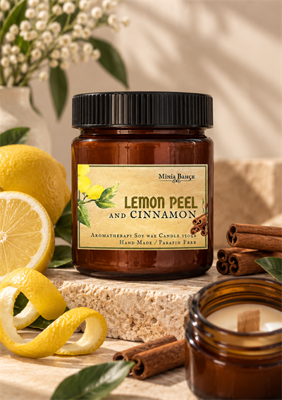 LEMON PEEL & CINNAMON – SOYA MUMU – 150 GR