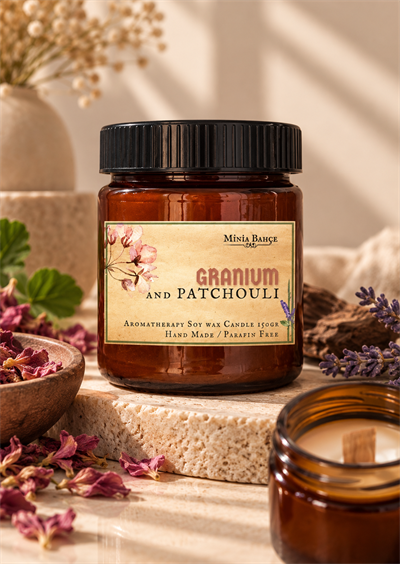 GERANIUM & PATCHOULI – SOYA MUMU – 150 GR