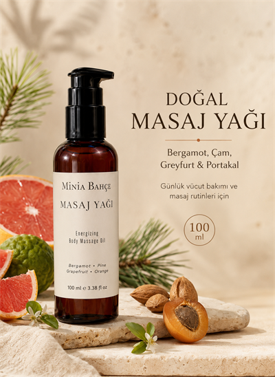 Bergamot Aromaterapi Masaj Yağı 100 ml | Çam, Greyfurt ve Portakal