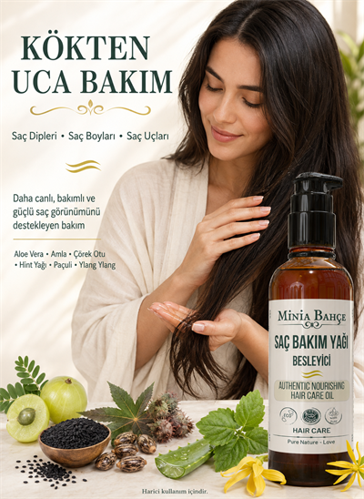 Besleyici Saç Bakım Yağı, %100 Doğal Ve Katkısız, 100ml