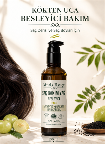 Besleyici Saç Bakım Yağı, %100 Doğal Ve Katkısız, 100ml