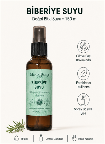 Biberiye Suyu - %100 Doğal ve Yağlı Hidrosol, 150ml