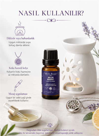 Bolluk-Bereket (Abundance) Uçucu Yağ Karışımı, %100 Saf, 10 ml