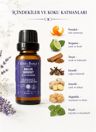Bolluk-Bereket (Abundance) Uçucu Yağ Karışımı, %100 Saf, 10 ml