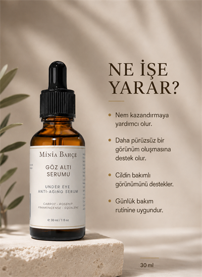 Cilt Nemlendirici Serum – 30 ml | Bitkisel Yağlarla Günlük Yüz Bakımı