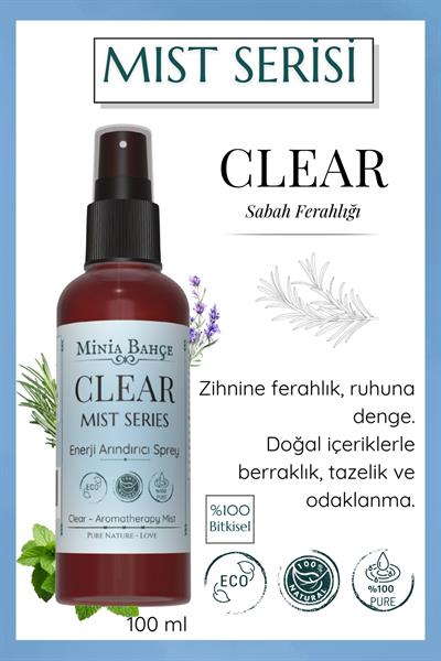 CLEAR Mist – Lavanta, Paçuli ve Sedir Yağlı Arındırıcı Aromaterapi Vücut Spreyi (100 ml)