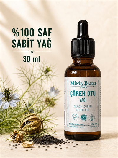 Çörek Otu Yağı – 30 ml | Soğuk Sıkım Sabit Yağ