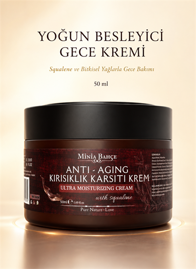 Doğal Anti-Age Kırışıklık Karşıtı Krem – %100 Doğal ve Saf, 50 ml