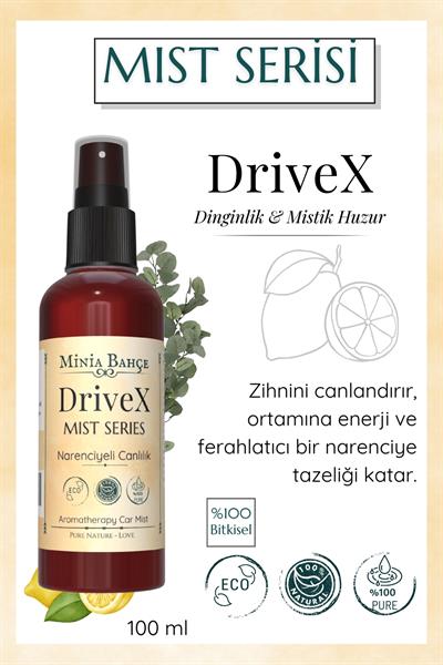 DriveX Mist – Greyfurt, Limon, Okaliptüs ve Nane Yağlı Enerji Veren Aromaterapi Vücut Spreyi (100 ml)