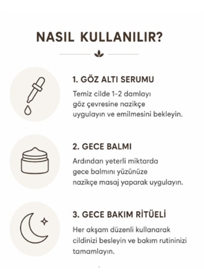 Göz Çevresi (30 ml) & Gece Bakım Seti (50 ml) - %100 Doğal