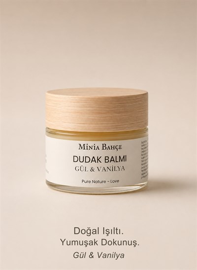 Gül & Vanilya Dudak Balmı – Doğal Nemlendirici ve Besleyici Dudak Bakımı 10 ml