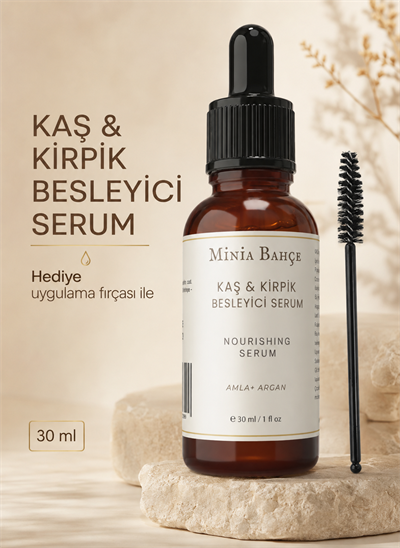 Kaş ve Kirpik Bakım Serumu – 30 ml | Fırça Hediyeli Bitkisel Yağ Bakımı