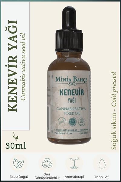 Kenevir Sabit Yağı, %100 Saf, 30 Ml