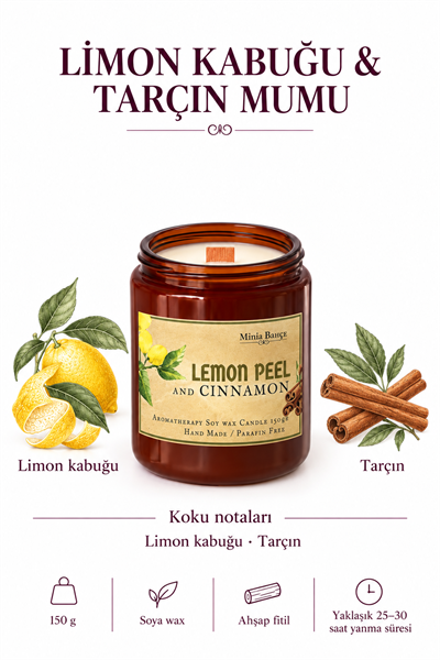 LEMON PEEL & CINNAMON – SOYA MUMU – 150 GR