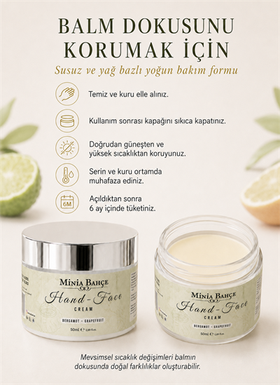 Bergamot & Greyfurt El ve Yüz Kremi – 50 ml