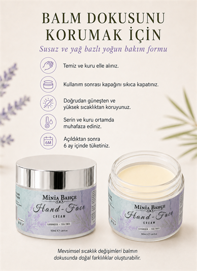 Lavanta & Çay Ağacı El ve Yüz Kremi – 50 ml