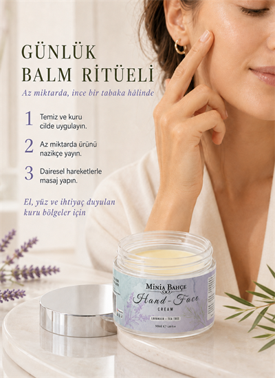 Lavanta & Çay Ağacı El ve Yüz Kremi – 50 ml