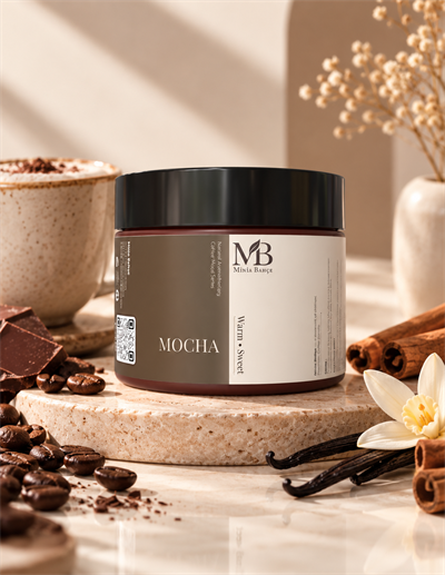 MOCHA – Kahve, Vanilya & Tarçın Kokulu Doğal Soya Mum | 100 g