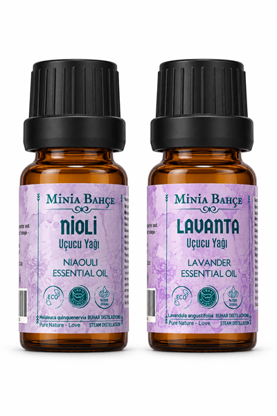 Nioli (Niaouli) & Lavanta Uçucu Yağ Seti – 10 ml x 2 | %100 Saf