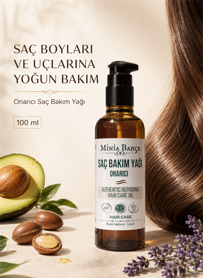 Onarıcı Saç Bakım Yağı, %100 Doğal Ve Katkısız, 100ml