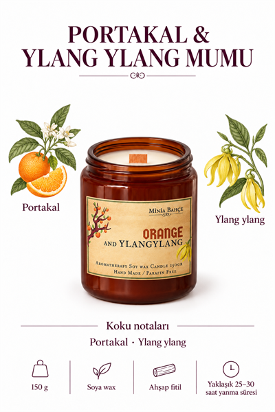 ORANGE & YLANG YLANG – SOYA MUMU – 150 GR