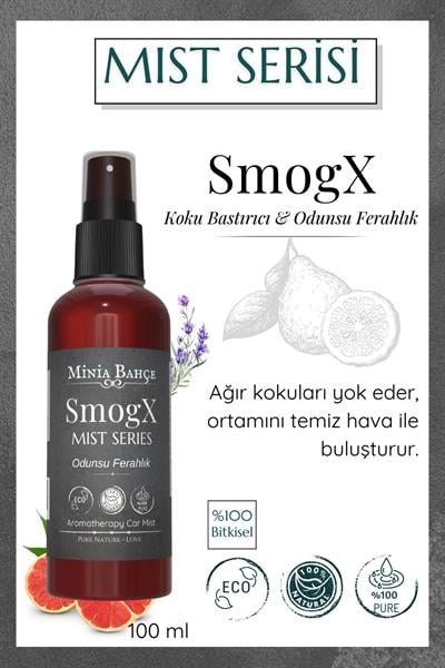 SmogX Mist – Sedir, Çay Ağacı & Narenciye Yağlı Koku Bastırıcı Aromaterapi Vücut Spreyi (100 ml)