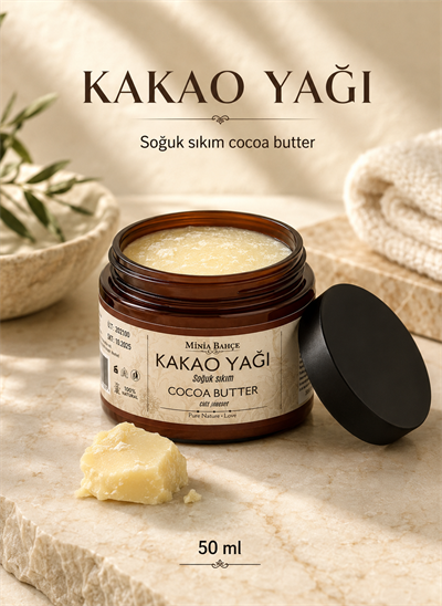 Kakao Yağı – Saf Kakao Çekirdeği Yağı, 50 ml