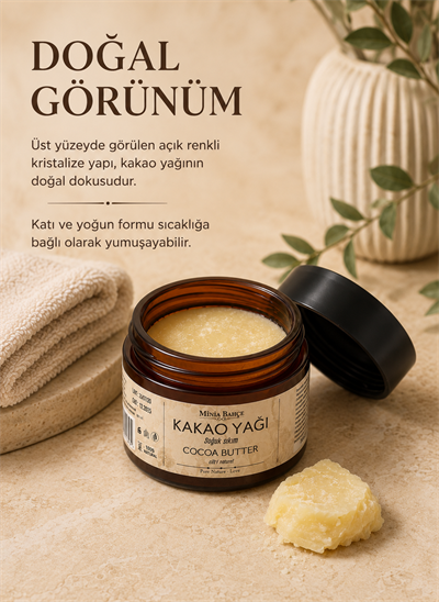 Kakao Yağı – Saf Kakao Çekirdeği Yağı, 50 ml