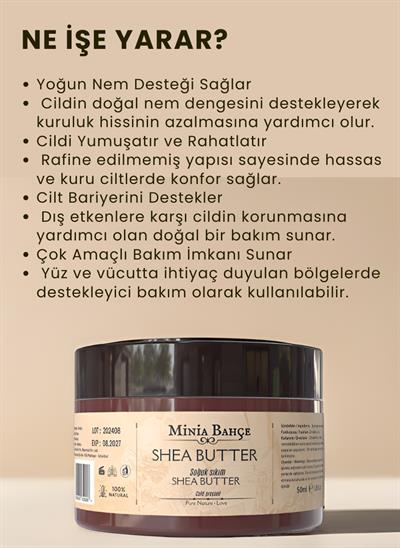 Shea Butter – 50 ml | Saf ve Katkısız Bitkisel Bakım Yağı