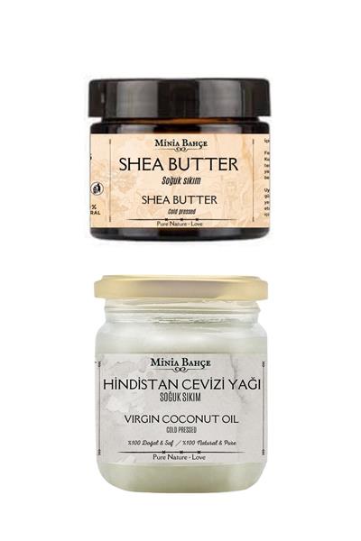 Soğuk Sıkım Shea Butter ve Hindistan Cevizi Yağı (%100 Doğal & Saf) - 150 ml