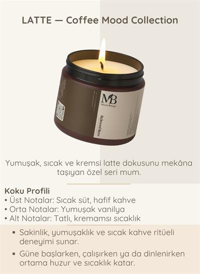 LATTE – Kahve & Vanilya Kokulu Doğal Soya Mum | 100 g