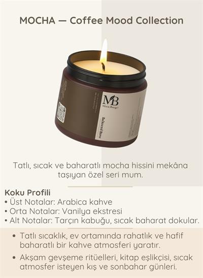 MOCHA – Kahve, Vanilya & Tarçın Kokulu Doğal Soya Mum | 100 g
