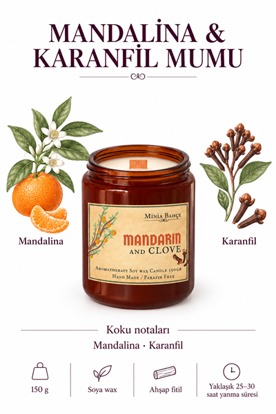 Soya Wax Mum – Mandalina & Karanfil, 150 gr