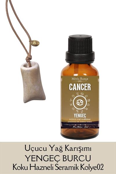 Yengeç Burcu - Cancer, Uçucu Yağ Karışımı, 10ml & Koku Hazneli Kolye