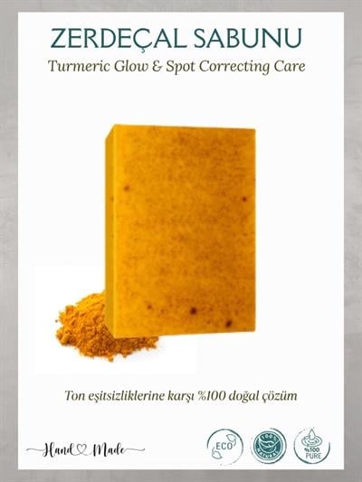 Zerdeçal Sabunu – %100 Doğal Soğuk Üretim El Yapımı Sabun, 100 gr 