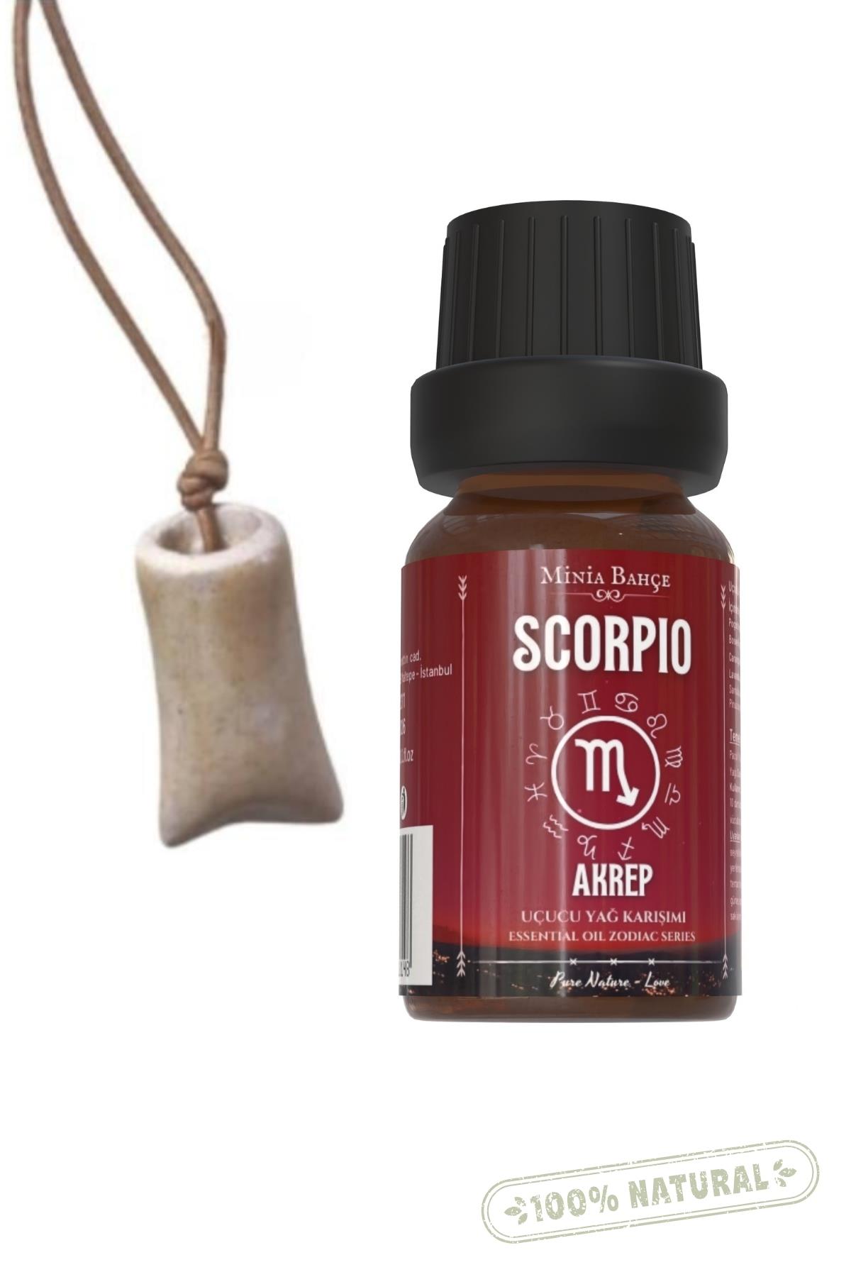 Akrep Burcu - Scorpio, Uçucu Yağ Karışımı, 10ml & Koku Hazneli Kolye02