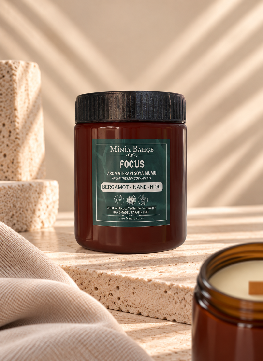 Aromaterapi Soya Mum - Focus (Odaklanma) | 150 gr %100 Doğal ve Saf