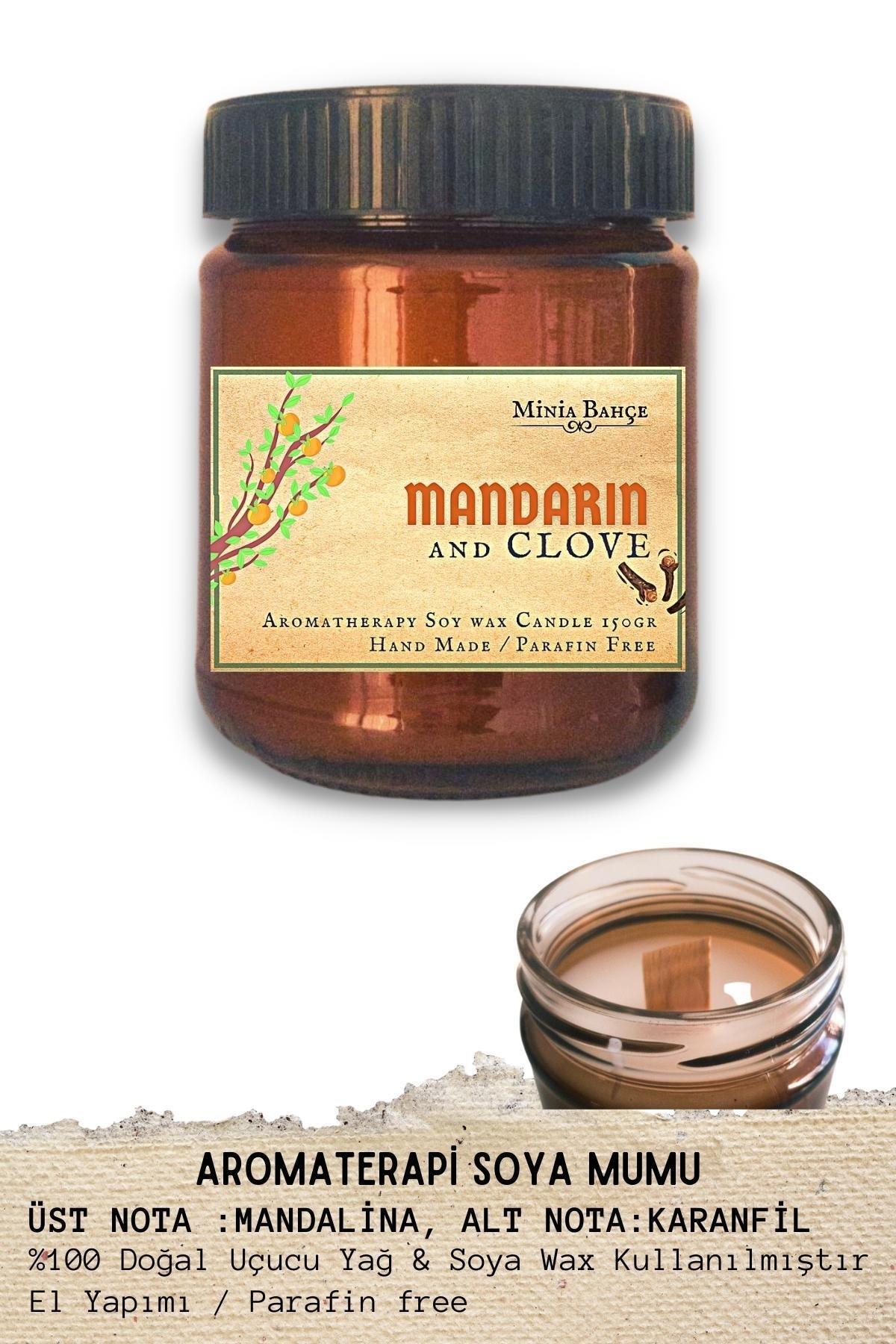 Aromaterapi Soya Mum, Mandalina Uçucu Yağı-karanfil Uçucu Yağı, 150gr