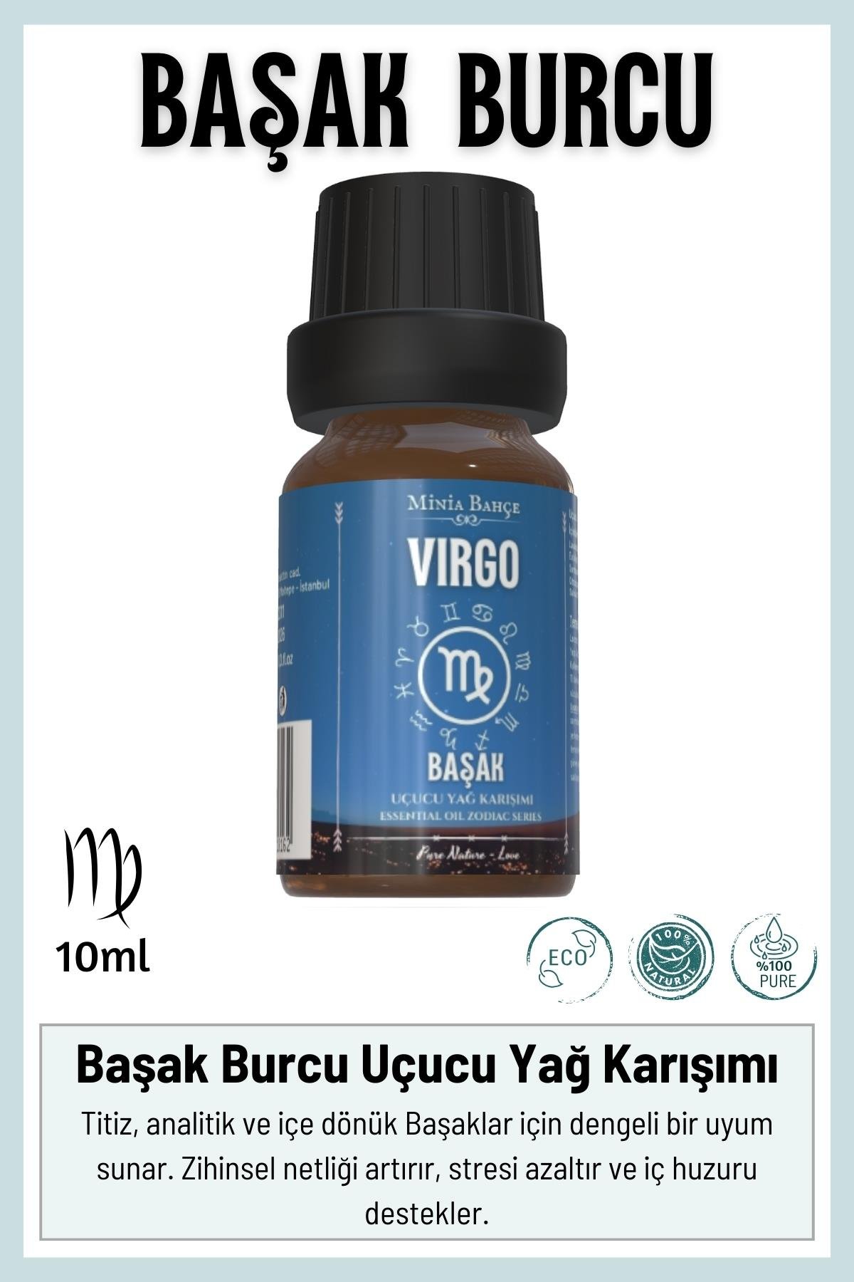 Başak Burcu - Virgo, Uçucu Yağ Karışımı, 10ml