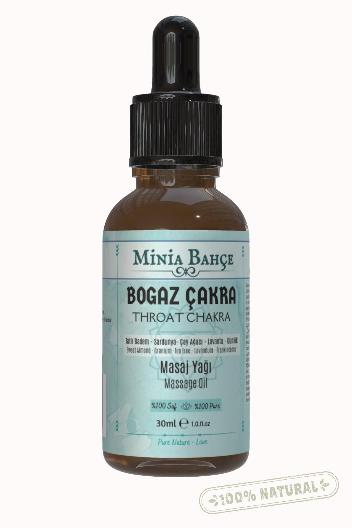 Boğaz Çakra Masaj Yağı, Throat Chakra, 30ml, %100 Saf