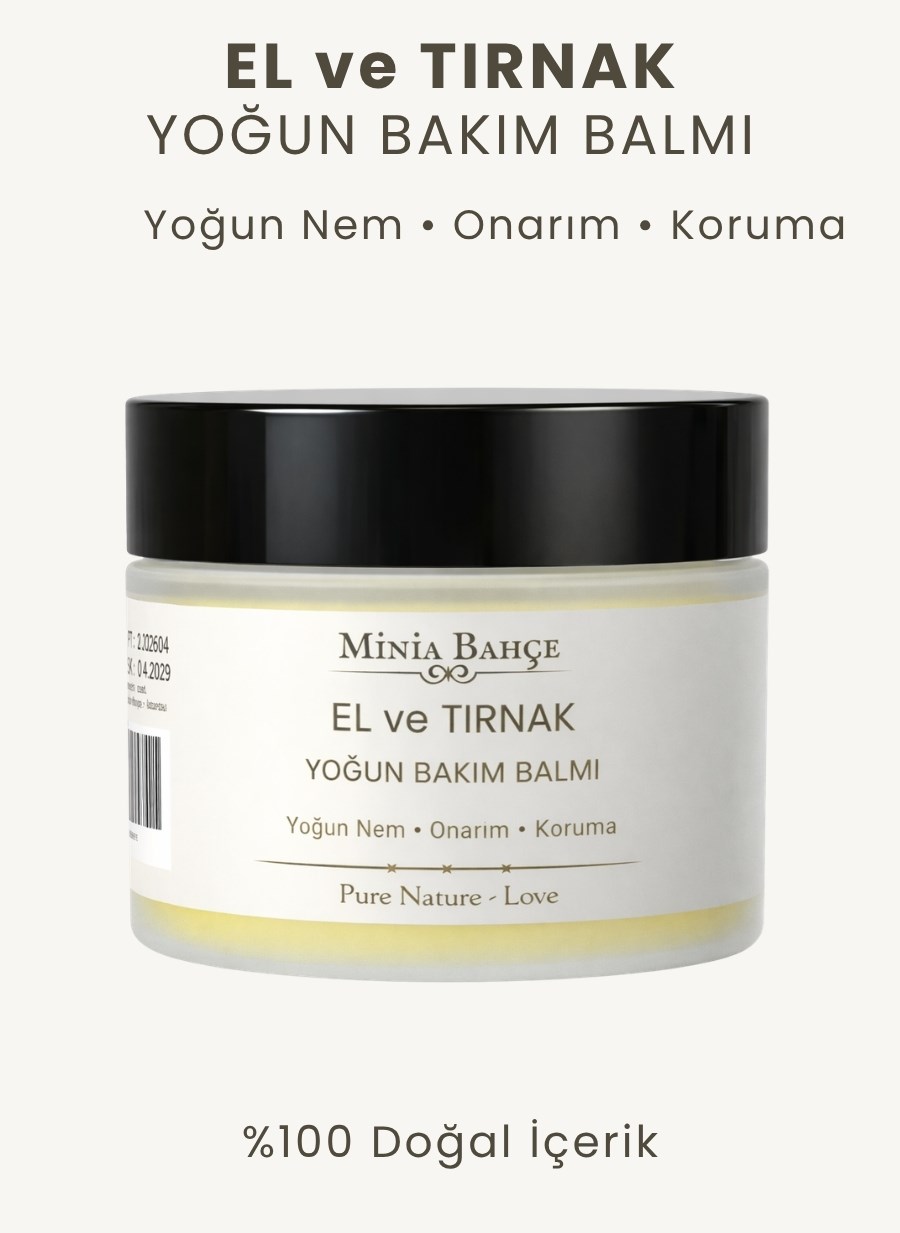 El & Tırnak Yoğun Bakım Balmı - %100 Doğal, 50 ml | Nemlendirici ve Onarıcı Bakım