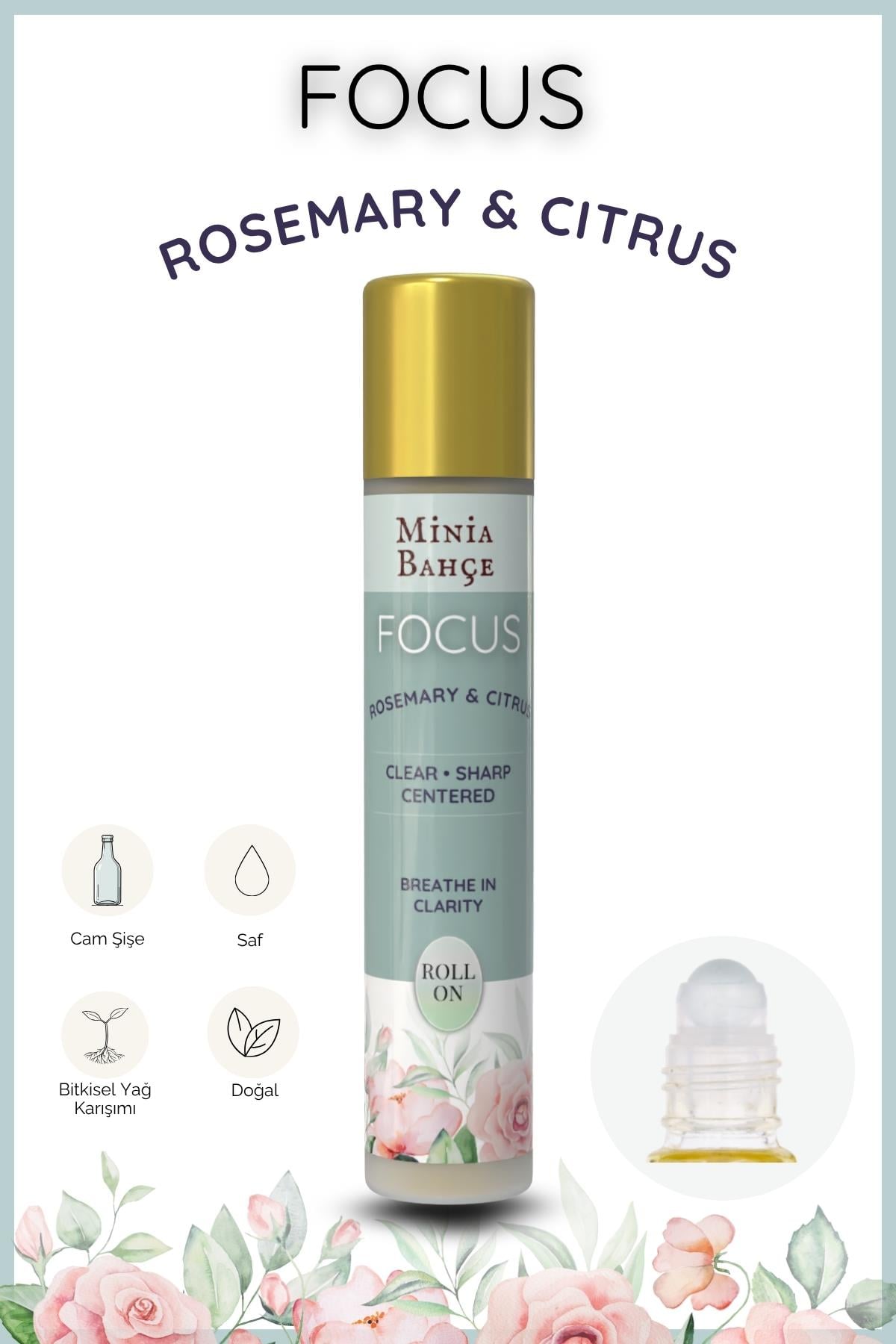 FOCUS – %100 Doğal Rosemary & Citrus Roll-On (10 ml)