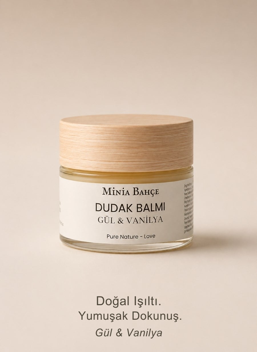 Gül & Vanilya Dudak Balmı – Doğal Nemlendirici ve Besleyici Dudak Bakımı 10 ml