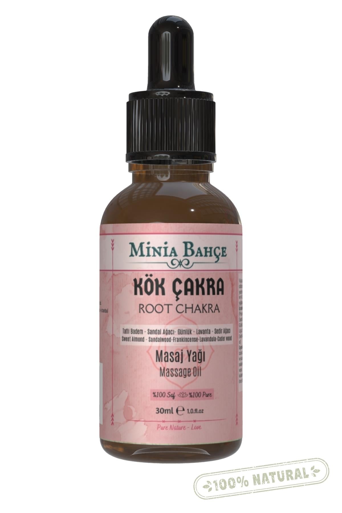 Kök Çakra Masaj Yağı, Root Chakra, 30ml, %100 Saf