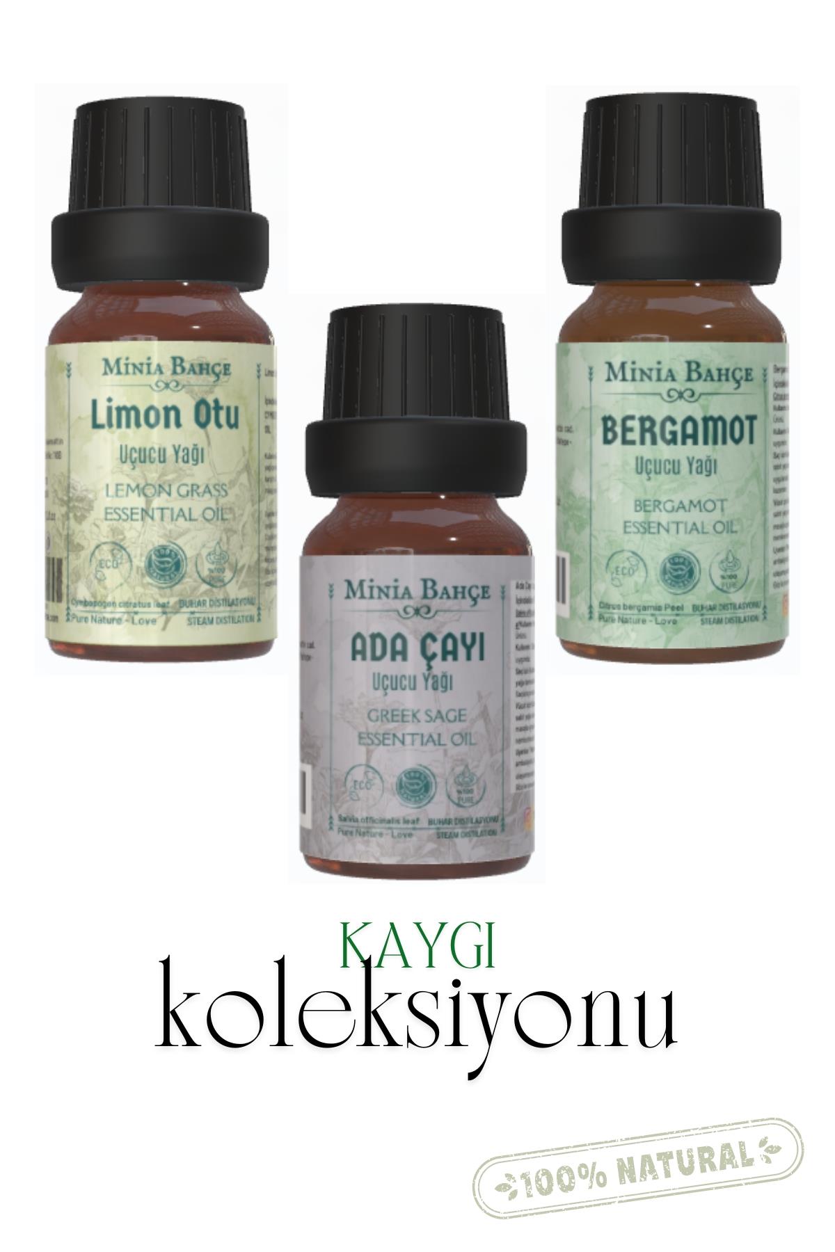 Limon Otu Yağı 10ml Bergamot Yağı 10ml Adaçayı Yağı 10ml