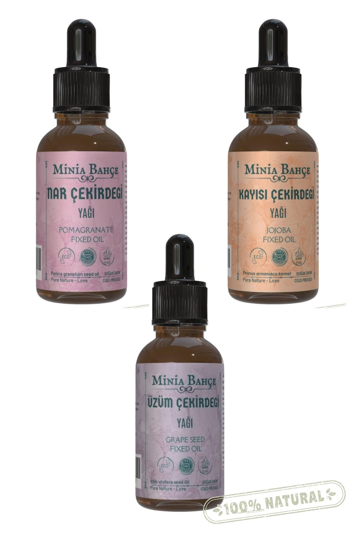 Nar Çekirdegi Yağı, Kayısı Çekirdegi Yağı, Üzüm Çekirdegi Yağı. Sabit Yağ (30 MLX3)