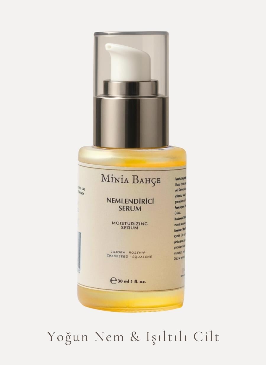 Nemlendirici Serum – %100 Doğal Yüz Bakım Serumu, 30 ml | Yoğun Nem ve Işıltılı Cilt