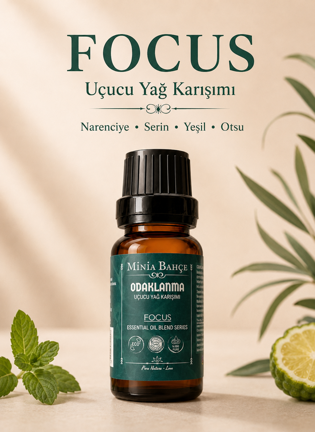 Odaklanma (Focus) Uçucu Yağ Karışımı - Özel Seri 10 ml
