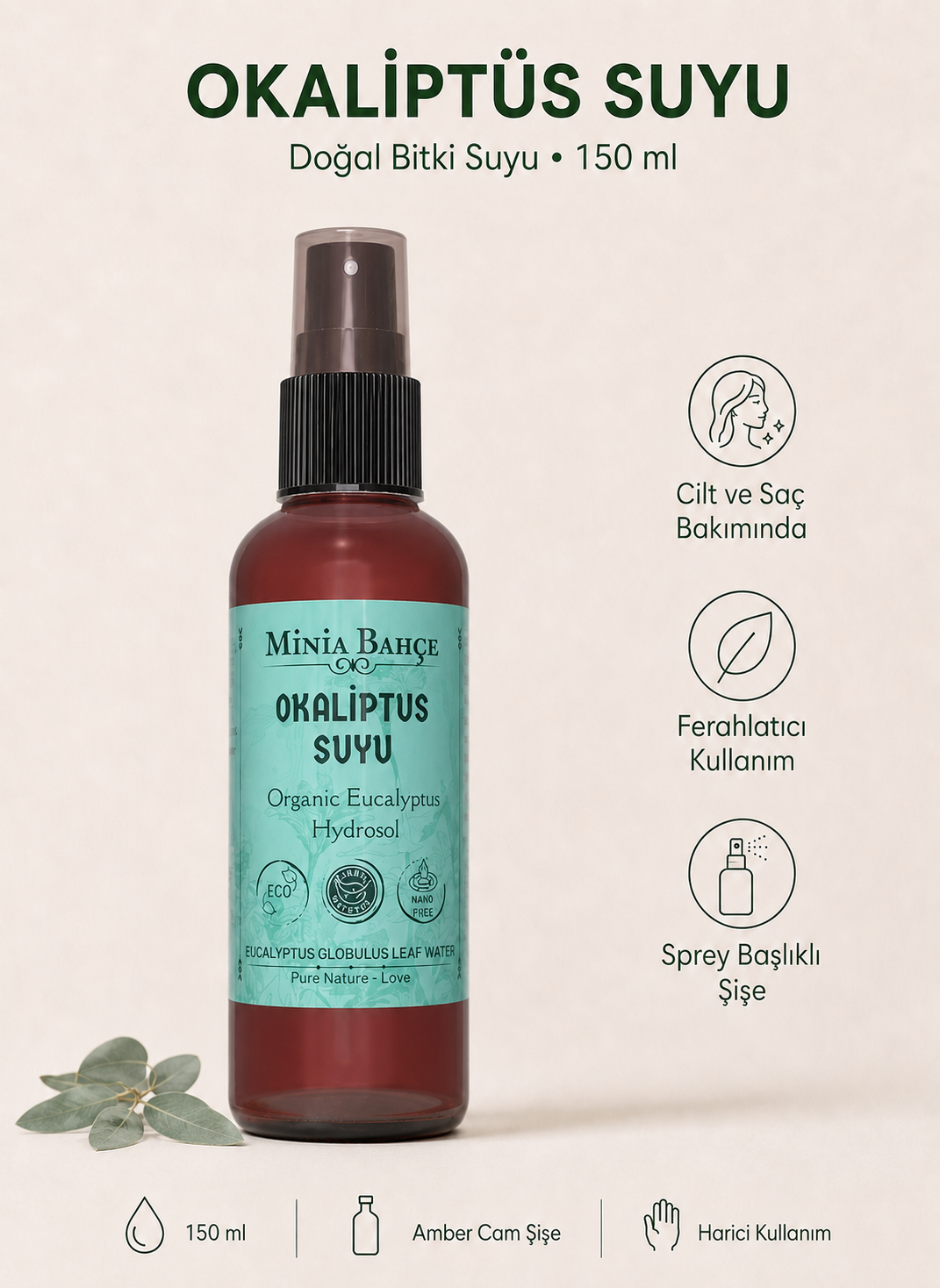 Okaliptus Suyu - %100 Doğal Hidrosol, 150ml